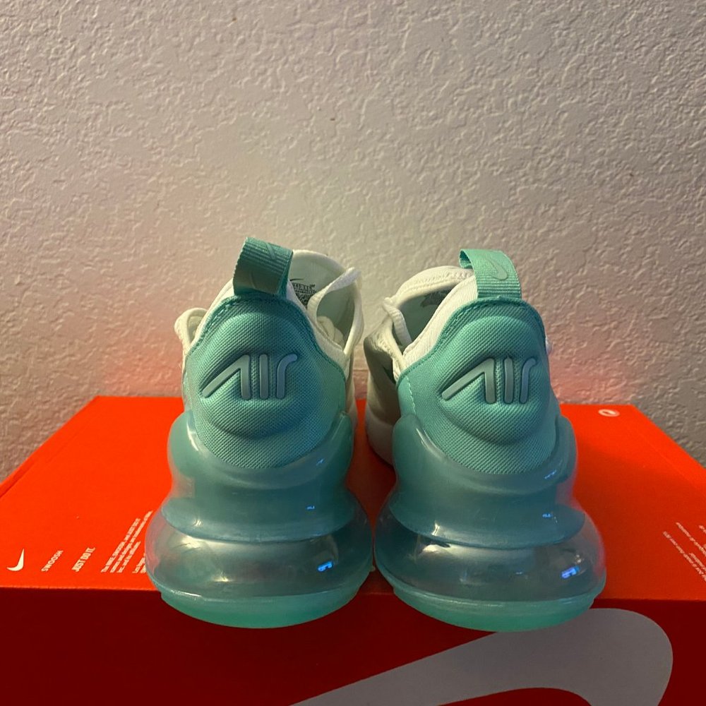 Nike Air Max 270 GS Summit White Jade Ice Green 943345-115 6.5Y Women's Size 8 - Picture 4 of 7